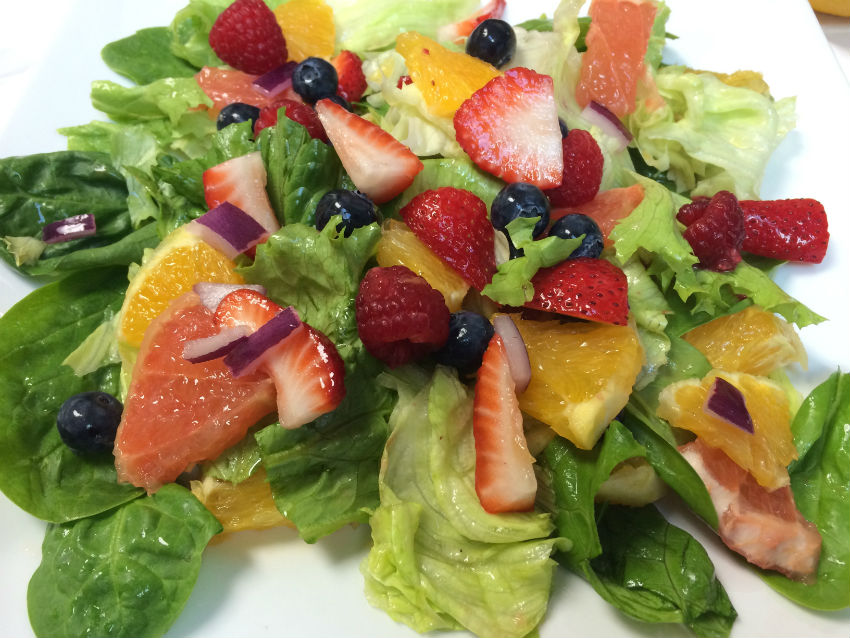 Fruit Filled Green Salad With Citrus Dressing Jaquo Lifestyle Magazine