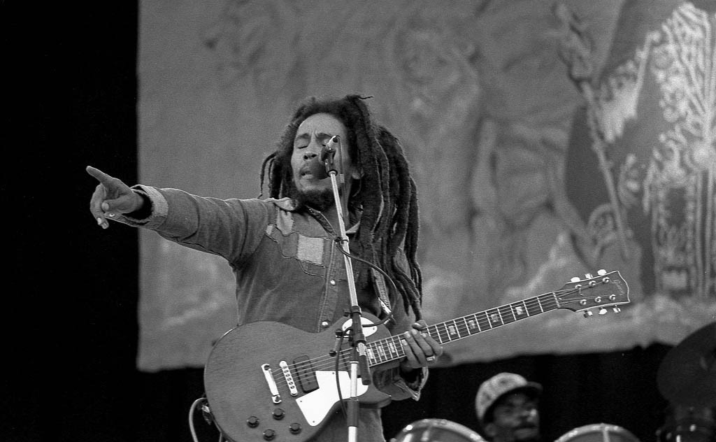 Bob Marley in Dublin, Ireland by Eddie Monosnaps. See more of his images of Bob Marley here.